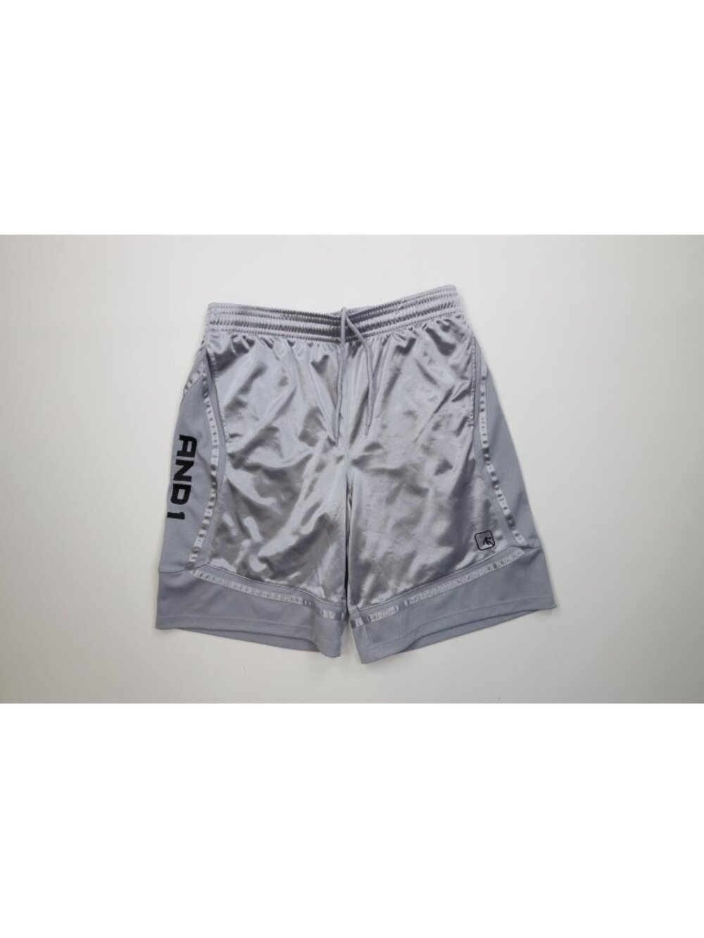 Vintage And1 And One Basketball Mens Size Large Silky Dazzle Gym Shorts Silver